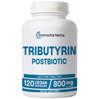 Immortal Herbs Tributyrin Supplement 800mg, Advanced Butyrate Form, 55% Standardized, More Effective Delivery Than Sodium Butyrate, 120 Capsules, Non-GMO & Gluten Free Postbiotic Supplement