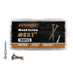 Wood Screws 2 Inch, FIXLINK Premium Flat Head Phillips Wood Screws 35 PCS, Self Tapping Zinc Oxide Used in Indoor Furniture (#10x2)