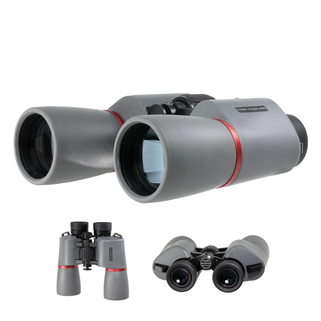 Oberwerk 10x50 Explore Binoculars - Compact & Lightweight Binoculars for Adults | Bird Watching, Hiking, & Outdoor Use | Wide 6.0° FOV | Fully Multi-Coated & Waterproof | Includes Case & Neck Strap