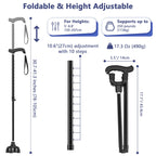 Folding Walking Stick For Women & Men, Walking Cane with 4 Feet, Pivot Tip, Self Standing,Heavy Duty,Adjustable Foldable Walking Stick, Collapsible Walking Sticks For Men & Ladies