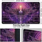 Playmat for MTG With Free Storage Bags, Game Mat 24 x 14 Inches, TCG and Board Game for Cards, Mousepad Desk (With Zones, Magic 13)