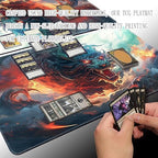 Premium Board Game 24x14in MTG Playmat Compatible for OCG CCG RPG TCG Playmat (Rebellion Dragons)