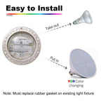 Pool Lights, 120V 40W RGB Color Changing Underwater LED Pool Light for Inground Pool with Remote Control, E26 Replacement Bulb Fit in for Pentair and Hayward Pool Light Fixtures