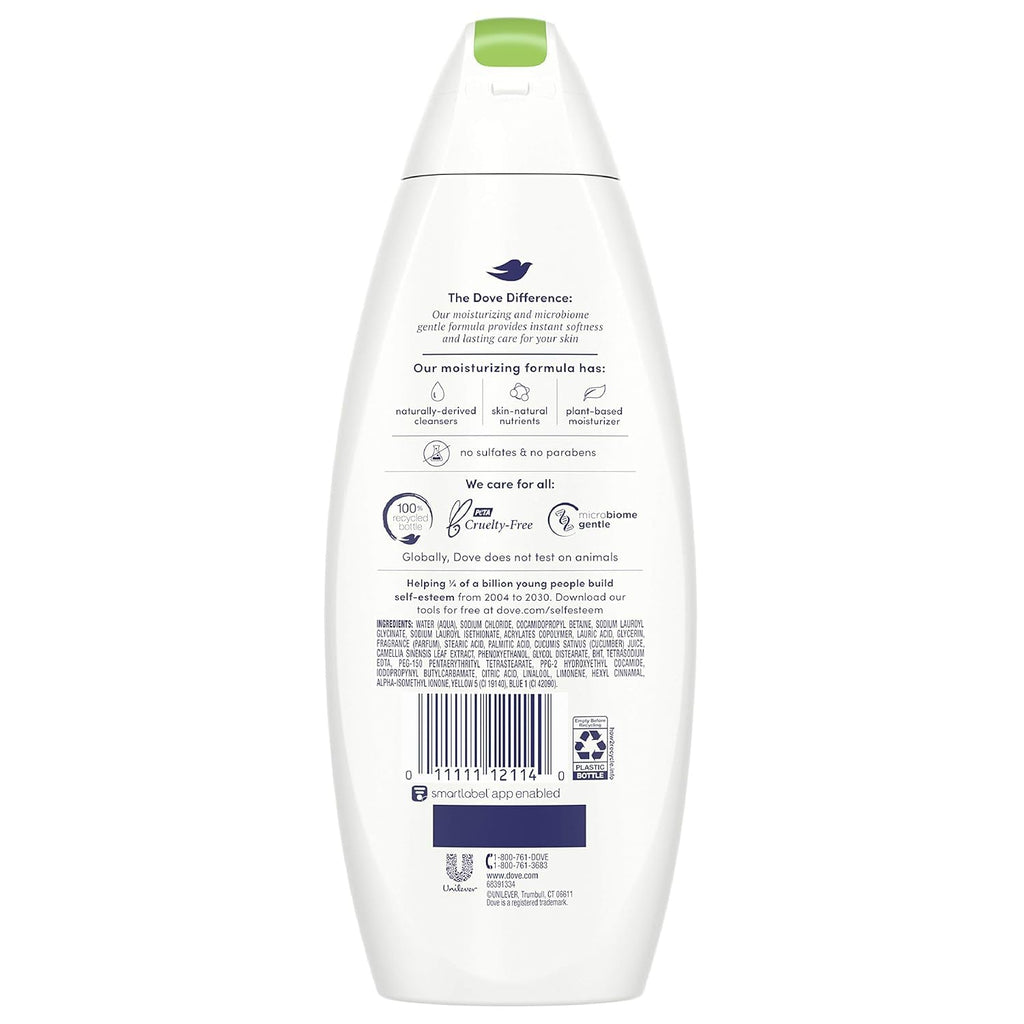 Dove Body Wash 11 Ounce Go Fresh Cucumber & Green Tea, 11 Fl Oz (Pack of 2)