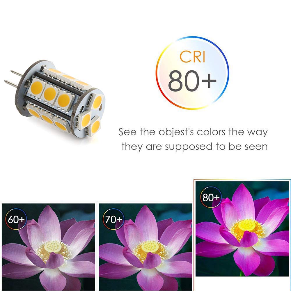 Makergroup T3 G4 Bi-pin LED Light Bulbs, 12VAC/DC Low Voltage 3Watt Daylight White 6000K for Outdoor Landscape Lighting Path Deck Step Paver Driveway Lights 4-Pack