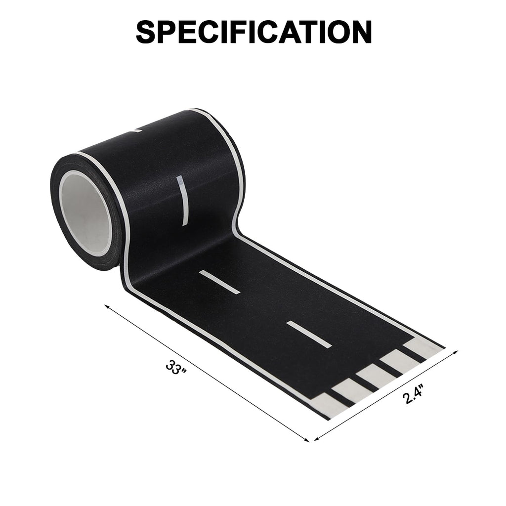 ZICRO Roadway Tape - Black Road Track Tape for Kids Birthday Party Racing Party Decoration - 2.4 Inch Wide 33 FT Long