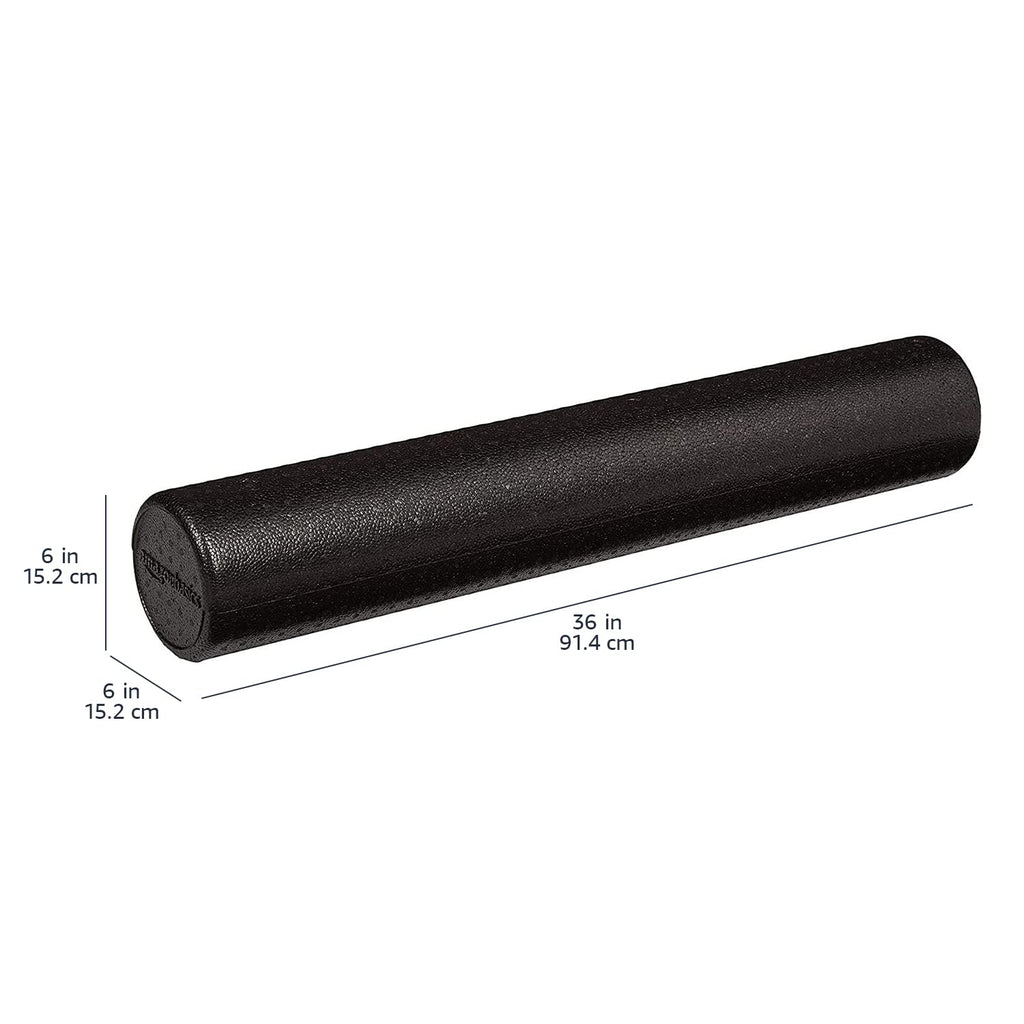 Amazon Basics High-Density Foam Roller for Exercise, Stretching and Muscle Recovery, 36 Inches, Black