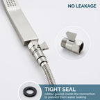 Angle Simple Water Flow Control Valve, Brass Shut Off Valve for Dual Shower Faucet, RV Shower Head with Hose Flow Restrictor, Brushed Nickel