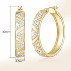 SANDRA REDD 14K Gold Hoop Earrings for Women 14K Gold Earrings for Women