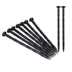 COBARYEN Plastic Landscape Anchoring Spikes 100 Pcs 8 Inch Nylon Spiral Landscape Spikes for Yard, Garden Lawn, Weed Barriers, Artificial Turf, Tent
