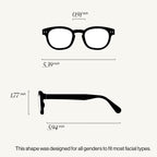 IZIPIZI READING #C Reading Glasses for Women and Men – Square Glasses with Anti-Scratch Lenses, Lightweight Fashion Frame (Black, 2.0, x)
