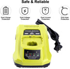 18-Volt P117 Rapid Charger Replace for Ryobi 12V-18V Battery One+ Lithium-Ion/NiCad/NiMh Battery P102 P108 P189 P197 P103 P105 P107 P190 P191 PBP002 PBP005