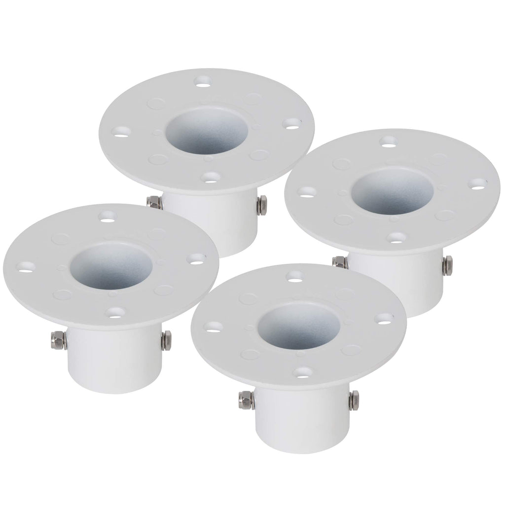 KUAFU Aluminum Slide Deck Flange w/Flange Bolt Diameter of 1.9" for Inground Swimming Pools (4 Pack)