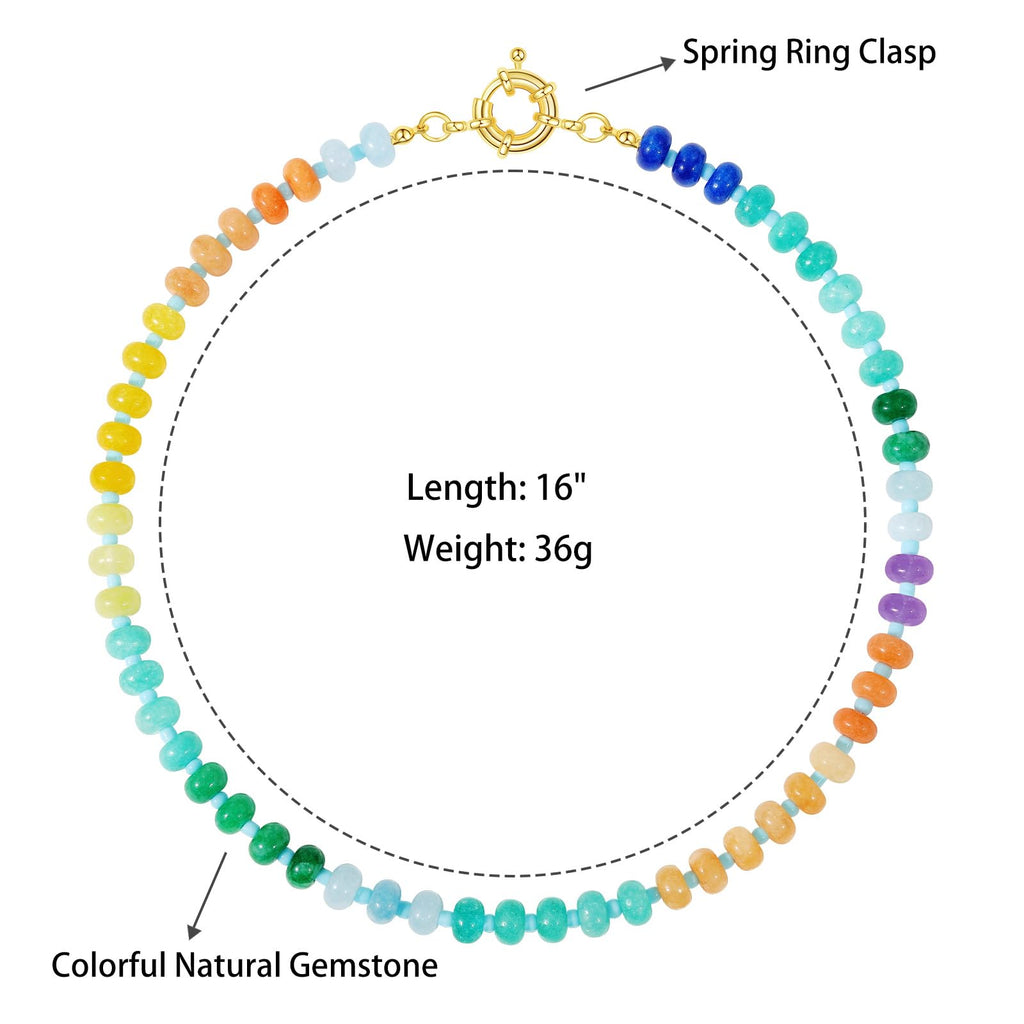 KELORIS PATH Beaded Gemstone Necklaces for Women (Creative)