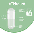 ATNreuro 00 Empty Vegan Capsules with 2 Micro Spoons - 1000 Count Empty Vegetarian Capsule - Empty Pill Capsules for Powders Supplements