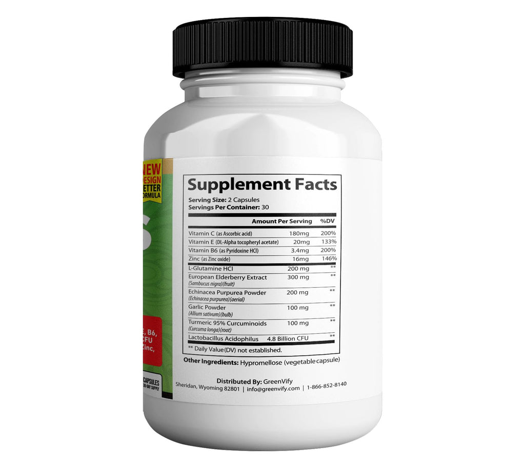 Tonic Greens Max, Extra Strength Immune Support Supplement, 60 Capsules, with Elderberry, Turmeric, Probiotics (10)