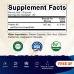 Vitamatic Vitamin B1 (Thiamine) 500mg – 2 Pack (240 Capsules Total)