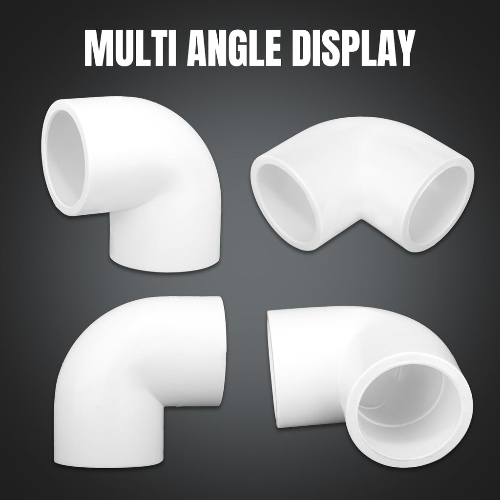 20 Pack 1/2inch 90 Degree PVC Elbow Pipe Fittings, 2 Way Right Angle Furniture Grade PVC Pipe Fitting Connectors for DIY Shelf Building Furniture Garden Support Structure