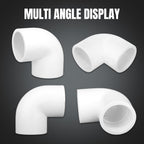 20 Pack 1/2inch 90 Degree PVC Elbow Pipe Fittings, 2 Way Right Angle Furniture Grade PVC Pipe Fitting Connectors for DIY Shelf Building Furniture Garden Support Structure