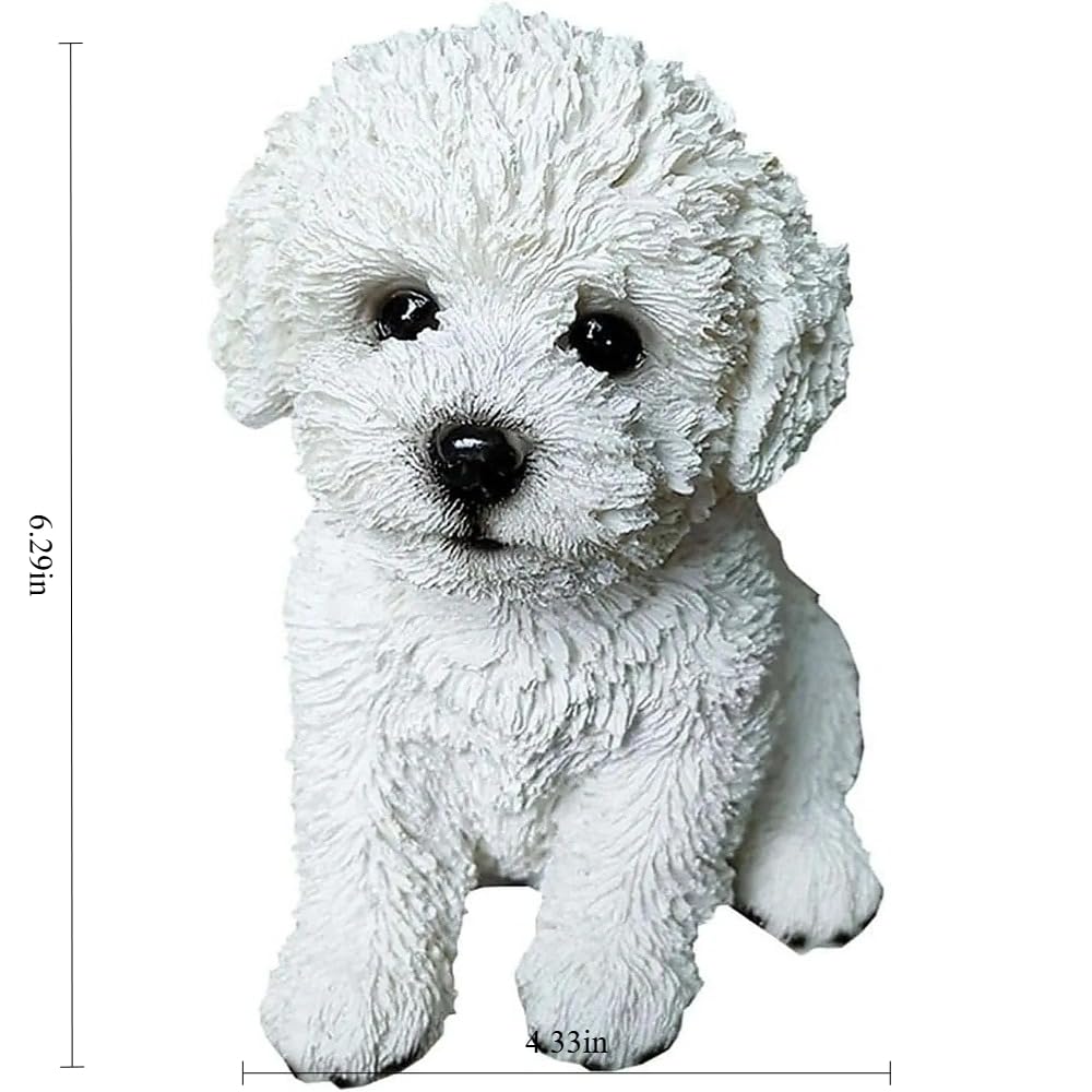 Outdoor Dog Statue Resin Figurine Garden Ornament-This Charming Dog Statue Brings a Warm, Lifelike Presence to Any Outdoor Space. Designed with a Gentle Sitting Pose, It Blends Naturally with Gardens