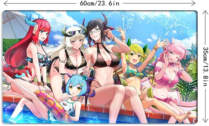 New Playmat Dragonmaid Girls TCG CCG Trading Card Game Mat Desk Mouse Pad No Zones + Free Bag (ZD039-337-K)