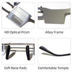 Lazy Glasses Prism Glasses for Watch TV, Read, or Browse Your Phone While Lying Down，New Upgraded Lighter and Clearer Lazy Glasses Spectacles for Lying Down, Reducing Neck and Cervical Strain (Silver)