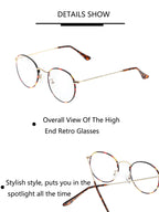 Onrtry Circle Blue Light Glasses for Women Men Round Metal Frame Computer Gaming Eyeglasses 2 Pack(Tortoise+Gold)