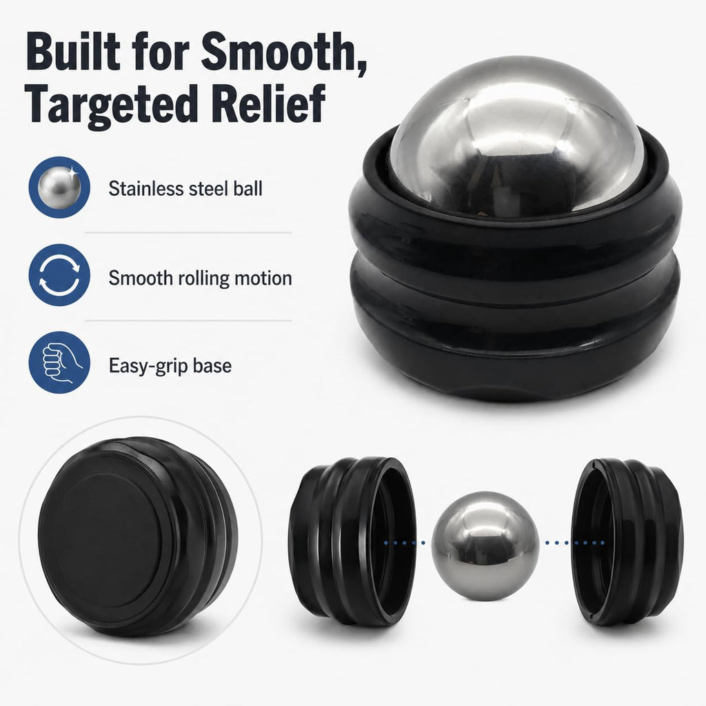 Flyfan Cold Massage Roller Ball, Small Gift for Teens, Men, Women, Boyfriend, Husband, Fitness Lovers, Stocking Stuffers,Handheld Muscle Roller Ball for Neck, Shoulders, Back, Calves & Feet