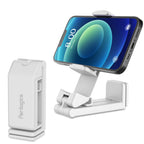 Perilogics Airplane Phone Holder Mount Universal in Flight Hands Free Viewing with Multi-Directional Dual 360 Degree Rotation (White)