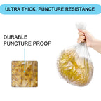 10 Gallon Trash Bags - 18 Micron Ultra Thick Strong Clear Medium Size Garbage Bin Liners for Office Kitchen, Fit 8-10 Gallon, 90 Count