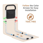 Bed Rails for Elderly Adults Safety, Bed Assist Rails for Seniors, Adjustable (19.3"-23") with 0.47 in Thick Steel Tube, Fits King, Queen, Full, Twin Bed