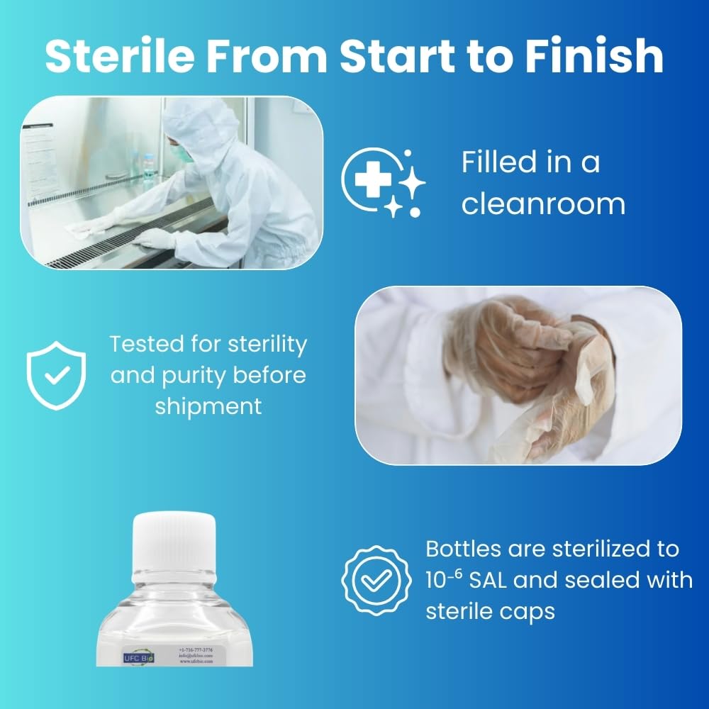 UFC Bio 0.9% Normal Saline Solution - Sterile USP Sodium Chloride - Made in USA - 500 mL - (4 Pack - 2000 mL Total)