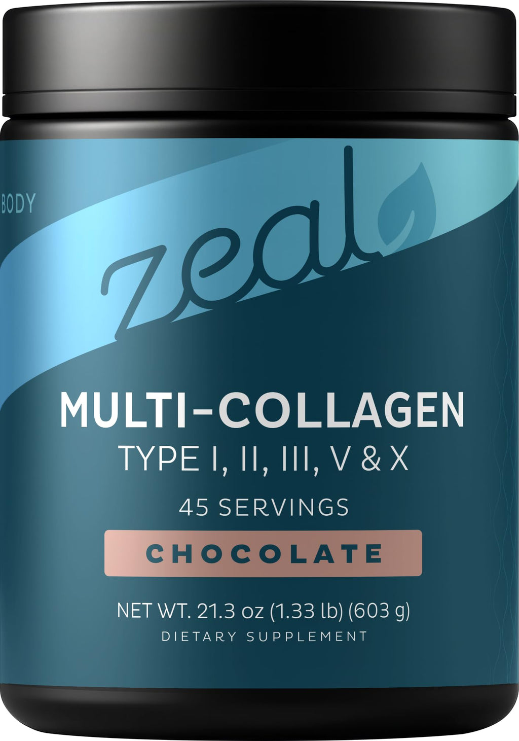 Premium Multi Collagen Peptides Powder (1, 2, 3, 5 & 10) with Protein. Vitamin C, Biotin, Hyaluronic Acid, for Hair Skin and Nails - Marine, Bovine, Chicken & Eggshell (Chocolate, 45 Servings)