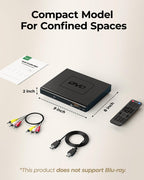 DVD Players for TV with HDMI, DVD Players That Play All Regions, Simple DVD Player for Elderly, CD Player for Home Stereo System, Included HDMI and RCA Cable