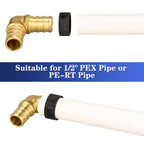 50 Pack 1/2" PEX Copper Crimp Rings, for Pex Pipe Connection