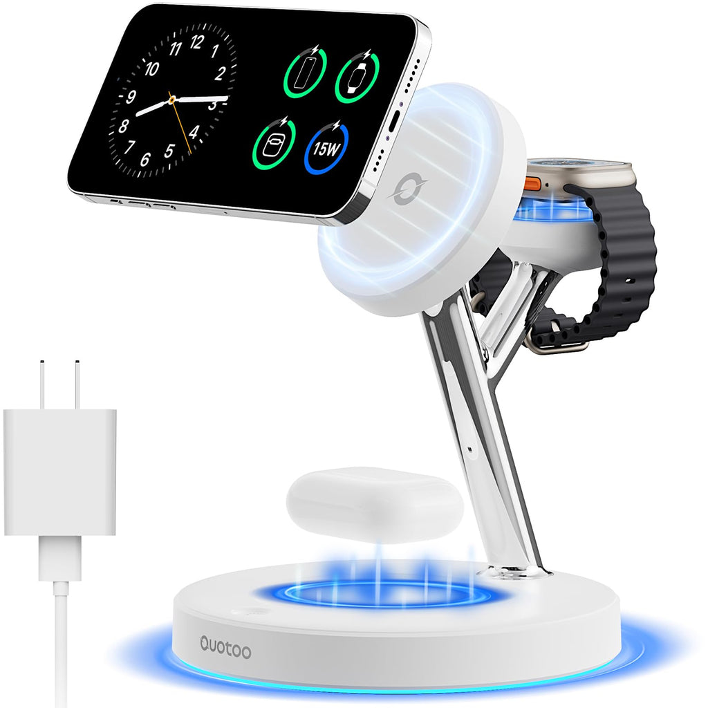 3 in 1 Mag-Safe Wireless Charger Stand for iPhone Apple Watch AirPods