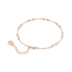 Swarovski Remix Collection strand, Round cut, clear, Rose gold-tone finish