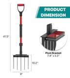 Pitch Fork for Garden, 5-Tine Heavy Duty Pitchfork for Loosening Soil, 41 Inch Gardening Fork for Digging, Composting, Spading, Cultivating Soil, Metal Fork Head with Fiberglass Handle, D-Grip