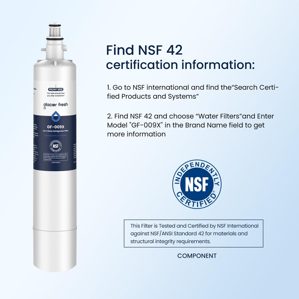 GLACIER FRESH Replacement for RPWFE, RPWF (Built-in CHIP) Refrigerator Water Filter, Compatible with GFE28GYNFS, GFE28GELDS, PFE28KELDS, PFE28KYNFS, GFD28GELDS, PWE23KELDS, PWE23KMKES, 1 Pack