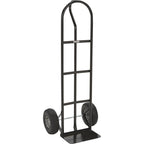 Ironton Steel Pneumatic Hand Truck Dolly, 600-Lb Capacity, Heavy-Duty Steel Frame, 10-in Pneumatic Tires, P-Style Handle, 14" x 8.5" Toe Plate