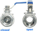 DAN SPEED 3" NPT Female 316 Stainless Steel Full Port Ball Valve Vinyl Handle WOG1000 (3 inch)