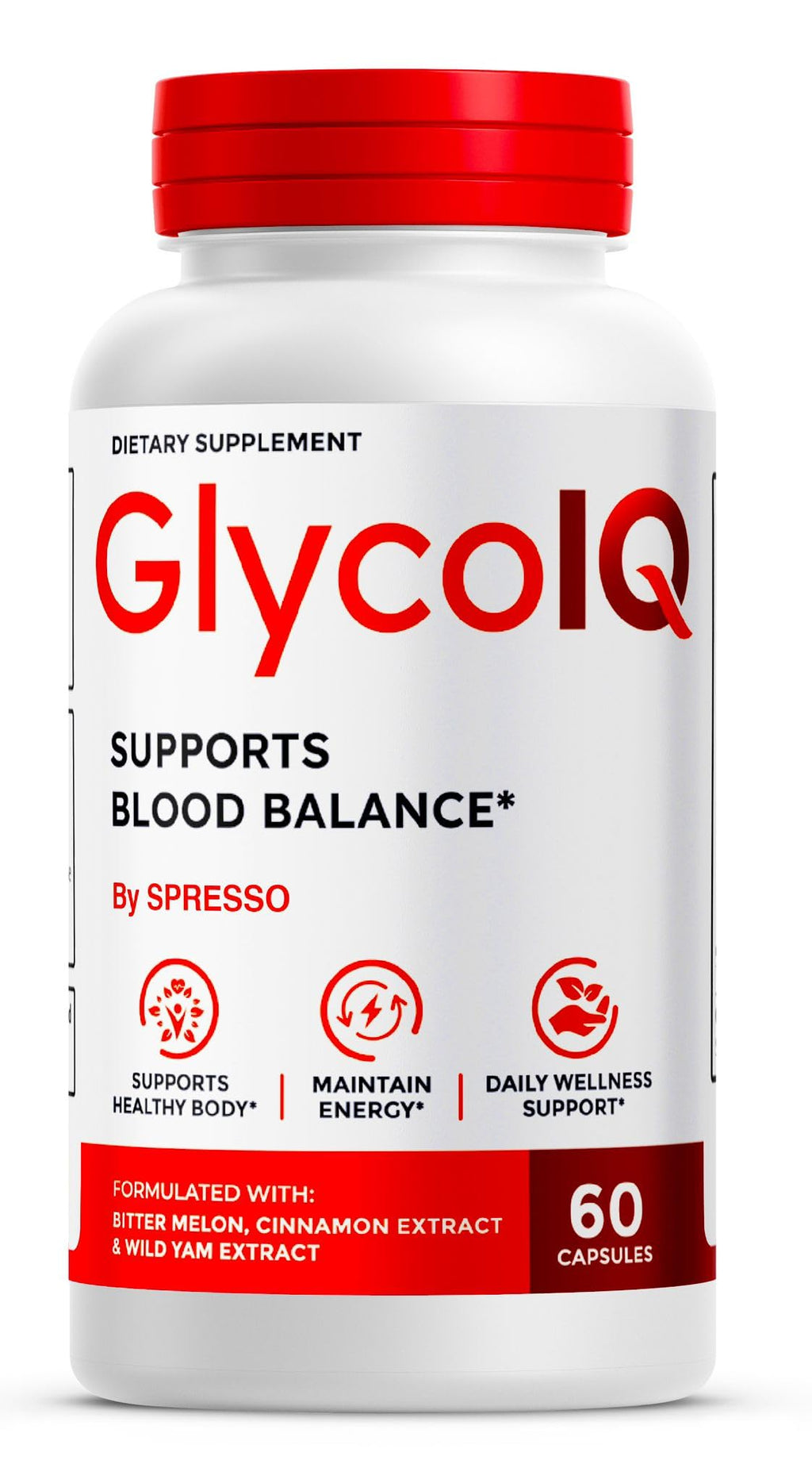 (1 Pack) GlycoIQ Capsules, All Natural Glyco IQ Support Supplement Pills with Premium Ingredients, Advanced GlycoIQ Maximum Strength Formula for Healthy Circulation & Balanced Levels (60 Capsules)