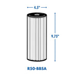 Culligan R50-BBSA Whole House Water Filter Replacememt - Premium 50 Micron 10”x4.5” Long Lasting Water Filter Cartridge Compatible with Many other Home Water Filtration Systems