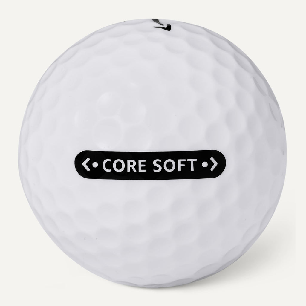 Amazon Basics Core Soft Golf Balls, Low Compression, Side Stamp Alignment, 12-Pack, White