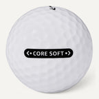Amazon Basics Core Soft Golf Balls, Low Compression, Side Stamp Alignment, 12-Pack, White