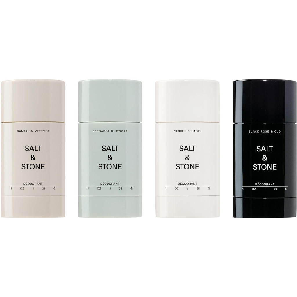 Salt & Stone Aluminum Free Deodorant | Extra Strength 48 Hour Protection for Women & Men | Made with Seaweed Extracts, Niacinamide & Prebiotics | Mini Deodorant Discovery Set