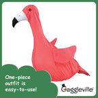 Gaggleville Flamingo Goose Outfit, Fits Large 23" H Statue, by Fox