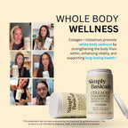 Simply Basically Colostrum Powder & Collagen Peptides, Biotin, Hyaluronic Acid & Vitamin C | Gut Health & Bloating, Immune Support, Hair, Skin & Nails Supplement | Unflavored | 11g Per Serving