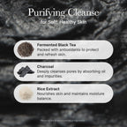 ARENCIA Black Tea Rice Mochi Face Cleanser, 120g, Pore Care, Sebum Control, Oily Skin