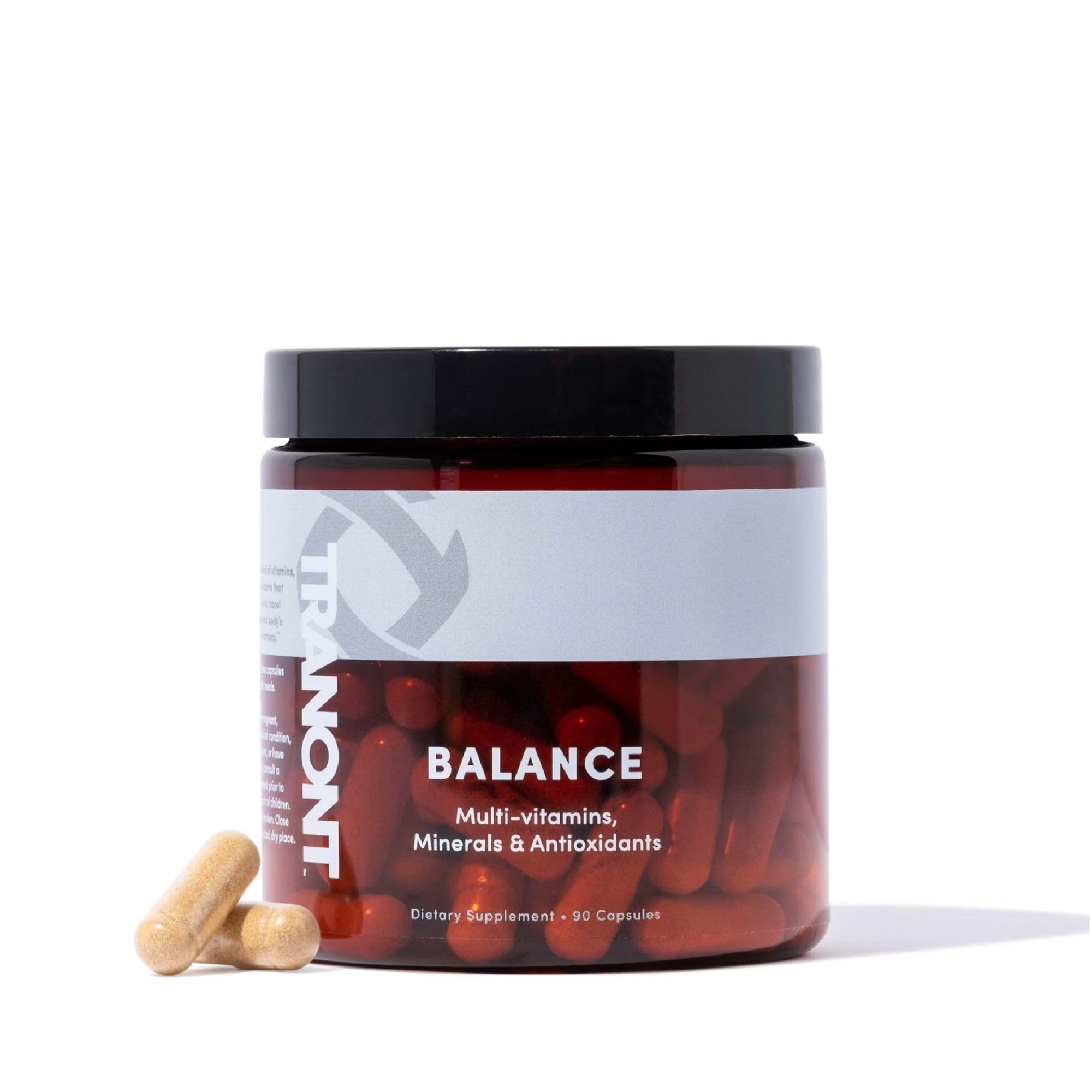 Tranont Balance | 90 Count | Multi-Mineral & Vitamin Capsules for Adults | Vitamin C, A, and E Magnesium, Zinc, Calcium, and Iodine | Boosts Immunity, Energy, and Digestion | Gluten Free, Vegetarian